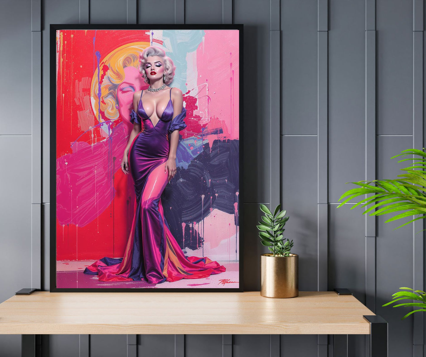 Marilyn Monroe Aesthetics Digital Art Poster | Stunning Digital Drawing for Wall Decor