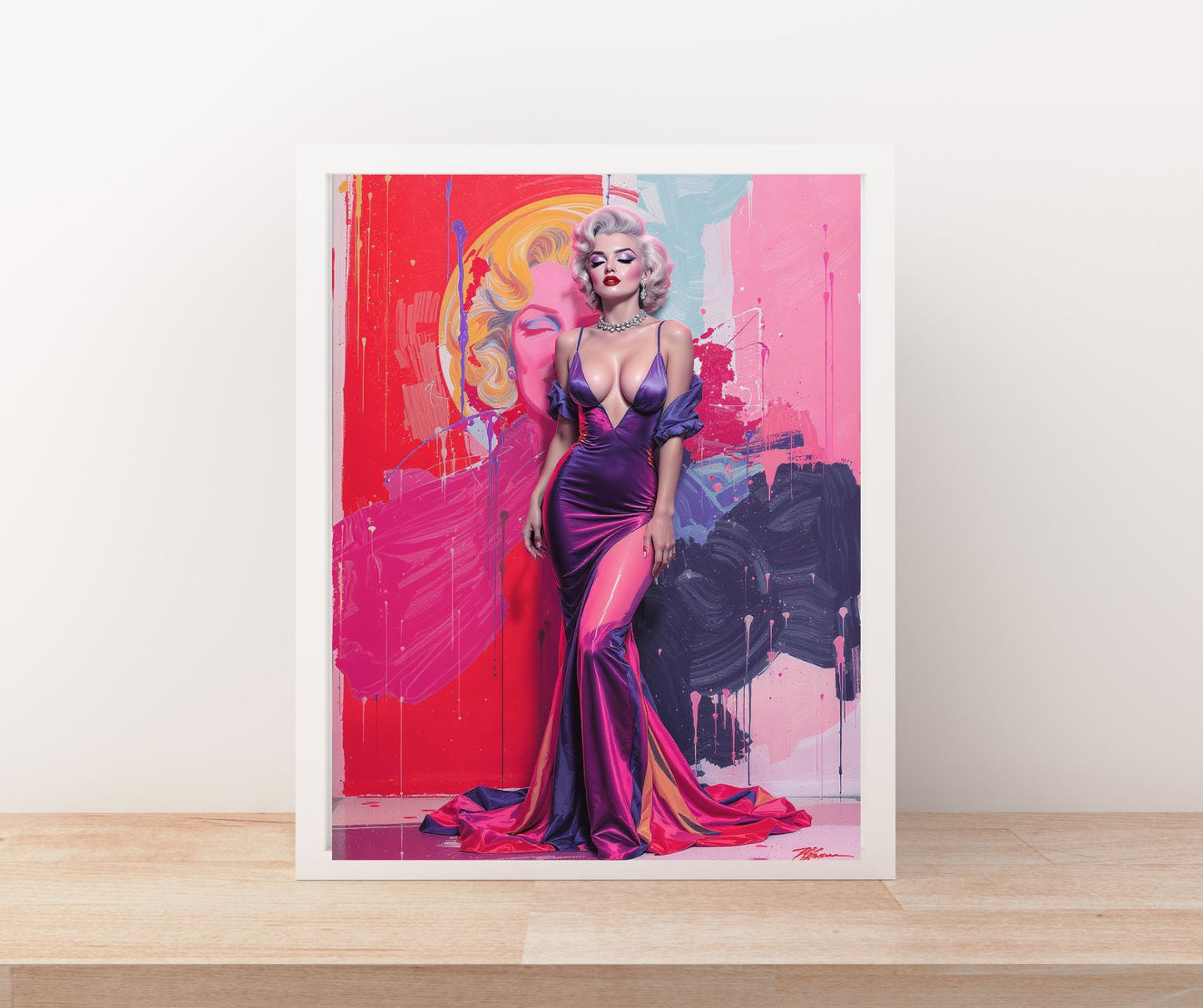 Marilyn Monroe Aesthetics Digital Art Poster | Stunning Digital Drawing for Wall Decor