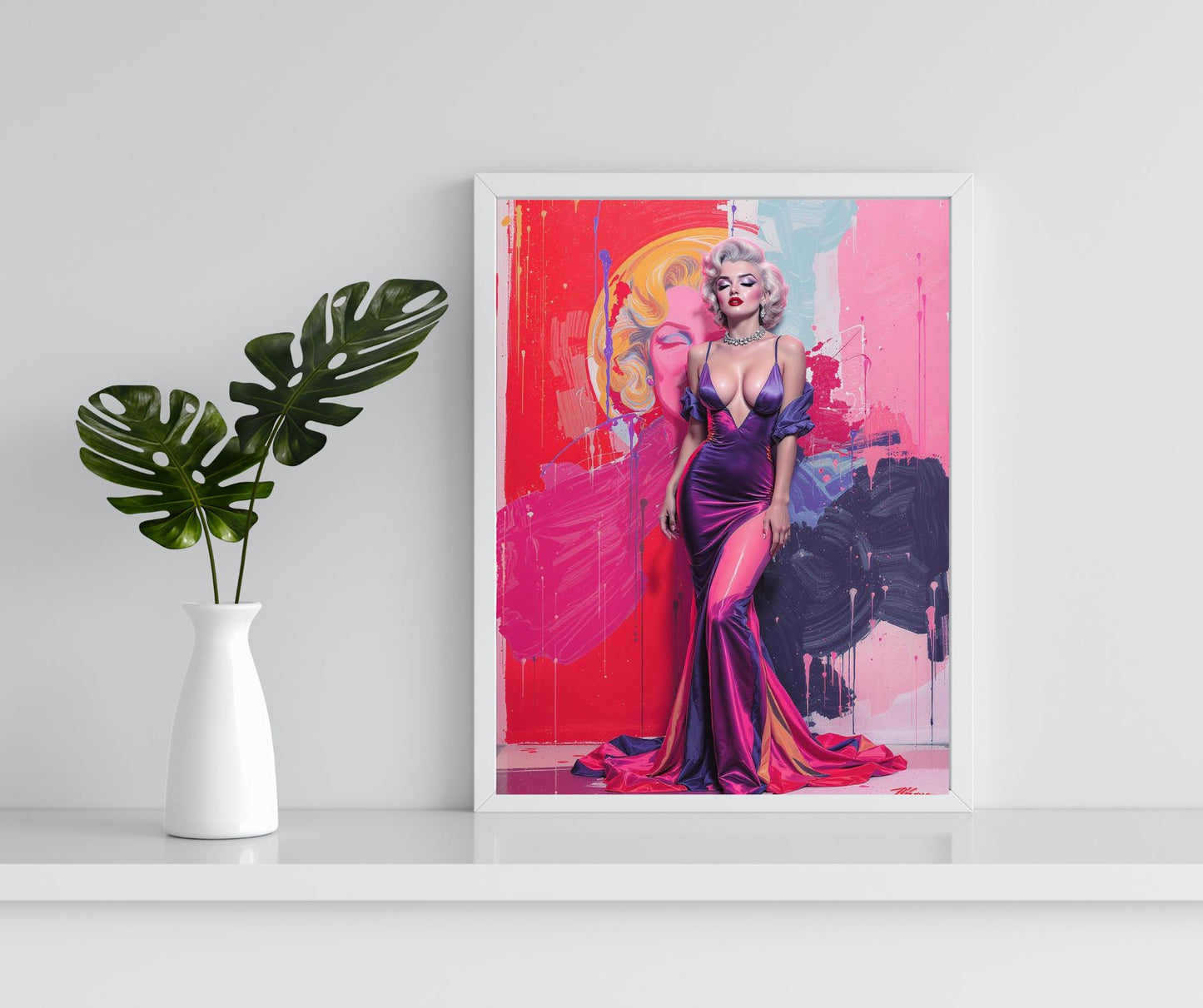 Marilyn Monroe Aesthetics Digital Art Poster | Stunning Digital Drawing for Wall Decor
